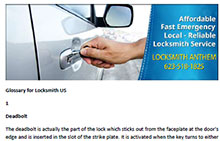 Glossary for Locksmith in Anthem  - Click here to download